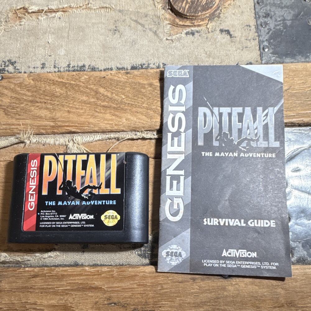 Activision Pitfall: The Mayan Adventure + Manual (Sega Genesis) 1994 Action